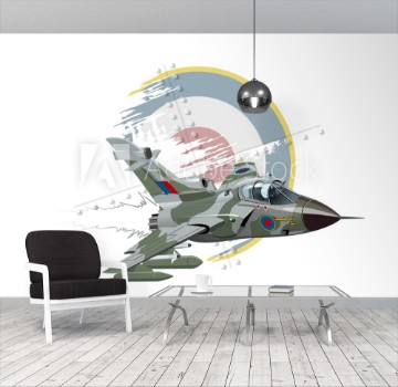 Bild på Vector Cartoon Fighter Plane Available AI vector format separated by groups and layers for easy edit
